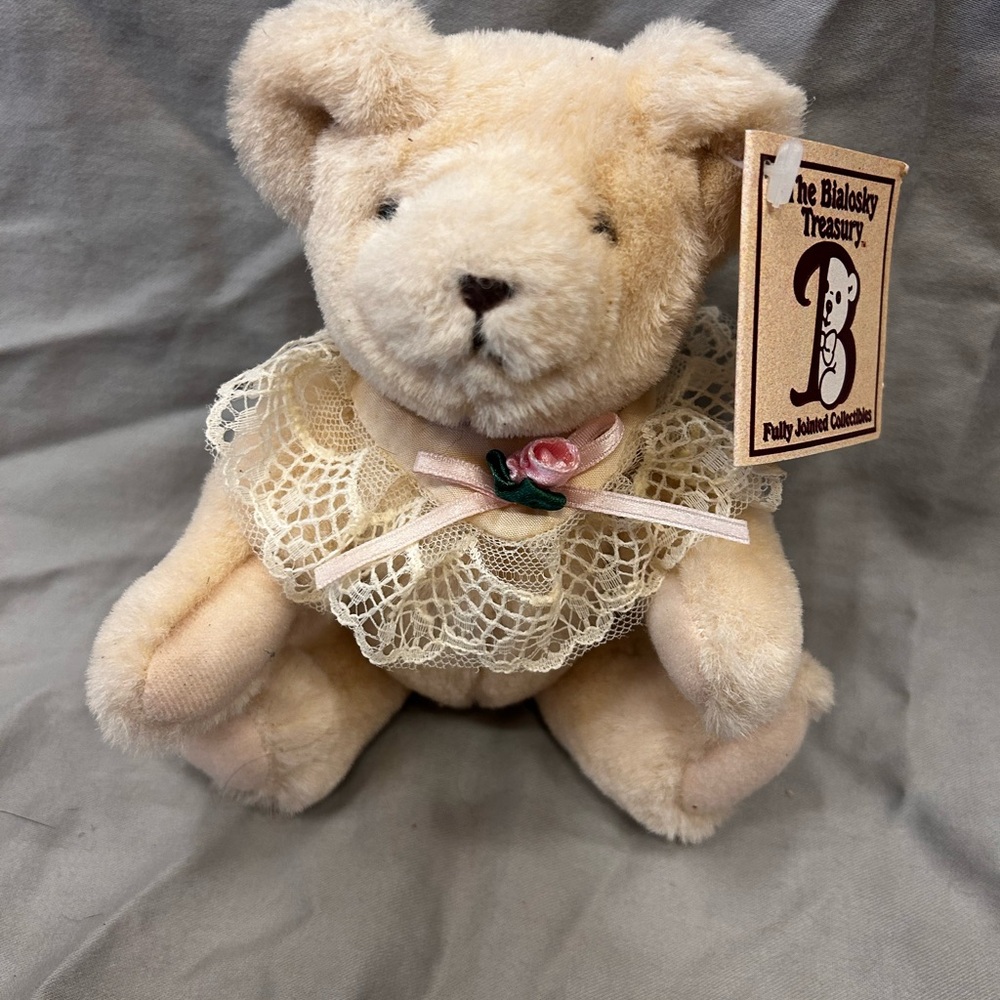Charming Teddy Bear with Lace Collar